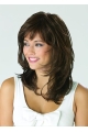 Monofilament Shining Wavy With Bangs Synthetic Medium Women Wigs