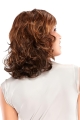 Mature Brown Wavy Shoulder Length Lace Front Synthetic Women Wigs