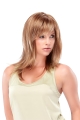 Blonde Wavy With Bangs Shoulder Length Lace Front Synthetic Women Wigs