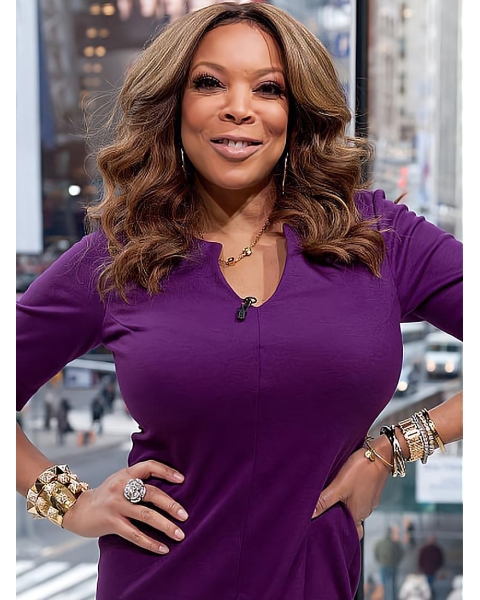 Medium Wavy Without Bangs Layered Capless Synthetic Wendy Williams Wig