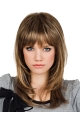 Designed  Brown Wavy Medium Capless Synthetic Women Wigs