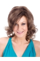 Ideal Brown Medium Length  Capless Synthetic Women Wigs