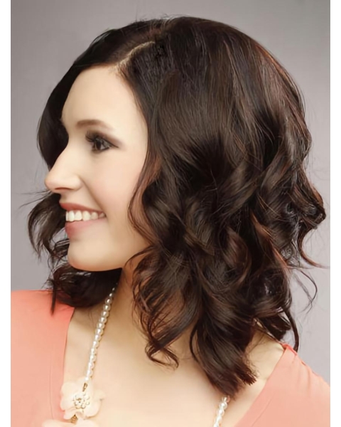 Radiant Wavy Shoulder Length Lace Front  Human Hair Women  Wigs