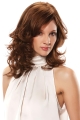 Soft  Wavy Shoulder Length Monofilament Human Hair Wigs For Cancer