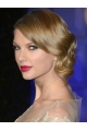 Flexibility Blonde Wavy Shoulder Length Human Hair Taylor Swift Wigs For Women