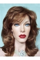 Easy Medium Wavy With Bangs Lace Front Synthetic Women Wigs