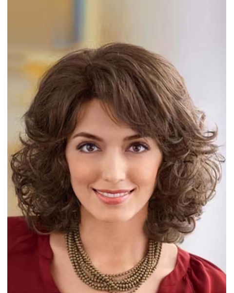 Gentle Lace Front Wavy Shoulder Length Classic Wigs