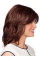 Great High Quality Auburn Wavy Shoulder Length Lace Front Synthetic Women Wigs