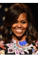 Fashion Shoulder Length Wavy Lace Front Human Hair Michelle Obama Wigs