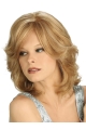 Nice Braw Blonde Wavy Shoulder Length Lace Synthetic Women Wigs