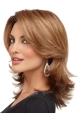 Mature Wavy Without Bangs Medium Lace Front  Synthetic Women Wigs