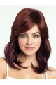 Red Trendy Medium Wavy Capless Synthetic Women Wigs