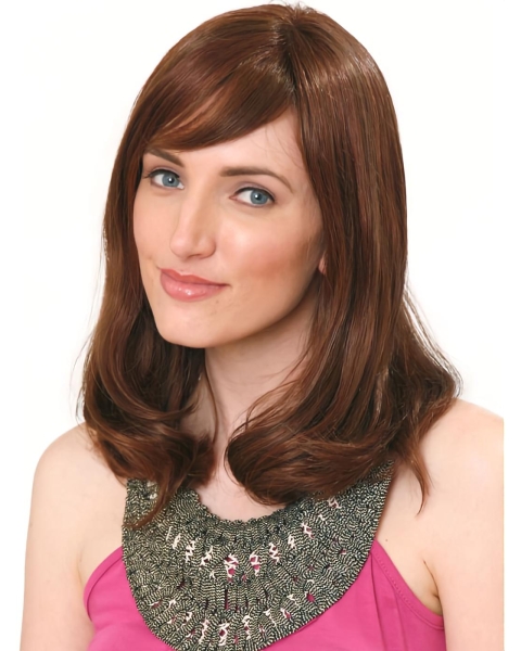 Affordable Monofilament Wavy Shoulder Length Human Hair Women Wigs