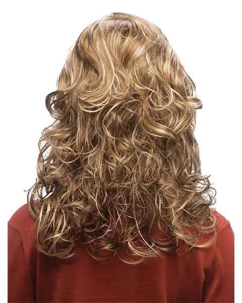 Gorgeous Blonde Wavy Capless Medium Synthetic Wome Wigs